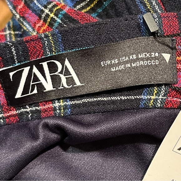 Zara Tartan Plaid Bubble/Balloon Hemmed Midi Skirt - Picture 7 of 8